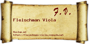 Fleischman Viola névjegykártya
